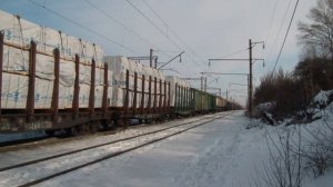 Отправление ВЛ80С-758/760 с грузовым поездом