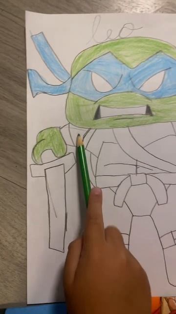 I'm coloring Leo from ninja turtles смотреть онлайн