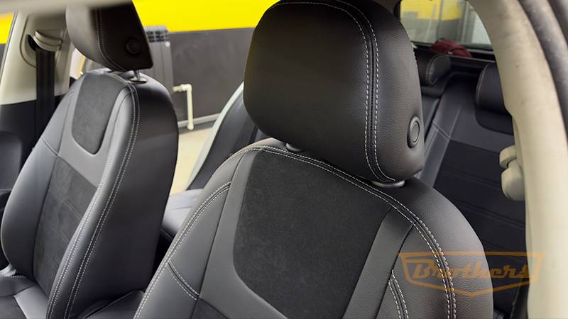 Авточехлы для сидений Фольксваген Гольф 7 - экокожа + алькантара оригинал! смотреть онлайн
