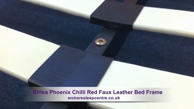 Birlea Phoenix Chilli Red Faux Leather Bed Frame смотреть онлайн