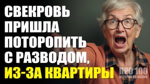 Свекровь торопит развод ради квартиры, но невестка удивила всех! 😱 реальные истории из жизни
