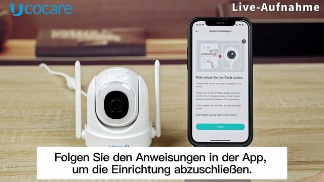 So schließen Sie die kabelgebundene UCOCARE BK05 5MP 2.4G&5G WiFi-Überwachungskamera an смотреть онлайн