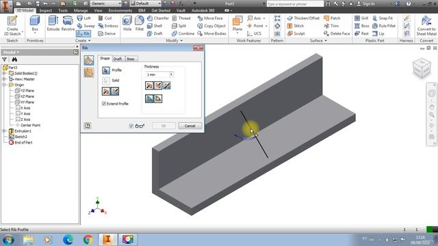 23 - Offset Rib Tool and Rectangular Pattern смотреть онлайн
