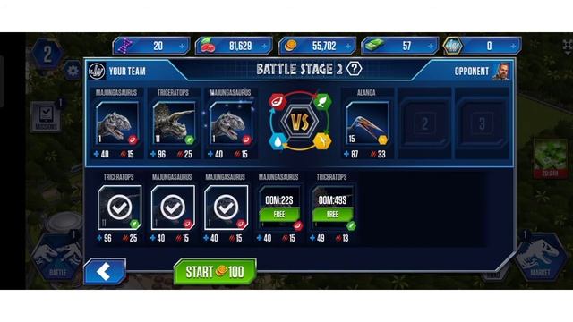 Tryceratops Vs Majunggasaurus Vs Alanqa Vs Limnoscellis - JURASSIC WORLD THE GAME смотреть онлайн