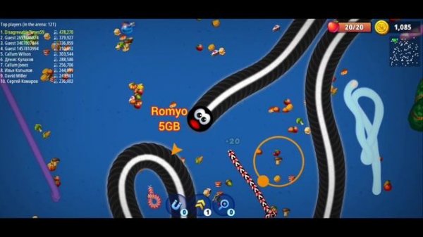 Worms Zone Amazing Game Play || Worms Zone Magic Game Play || #romyo5gb #worms