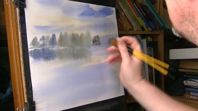 Watercolour Painting from a Photograph - Path to Cliff Pool, Kingsbury Part 1 смотреть онлайн