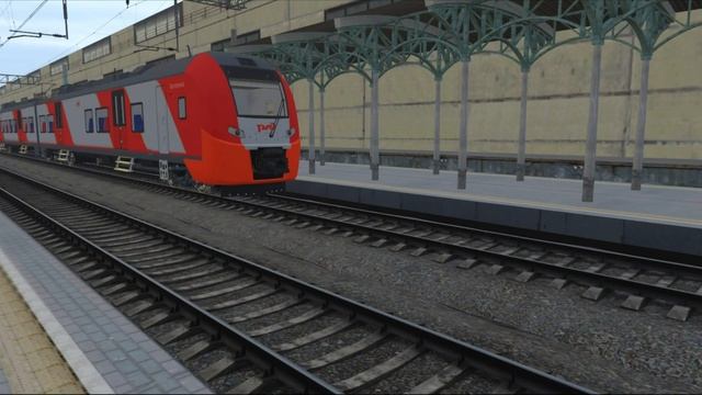 Отправление электропоезда «Ласточка» №721 Москва — Минск | Trainz 19 смотреть онлайн