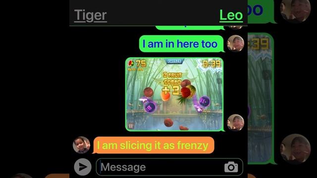 Leo & Tiger Is trying fruit ninja #textingstories смотреть онлайн