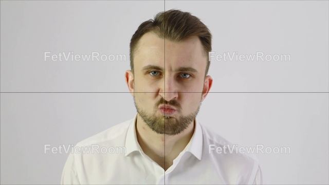 4K Close up face of evil man looking at the camera смотреть онлайн