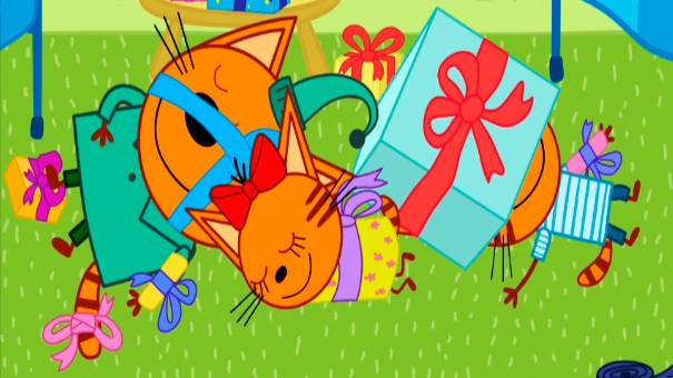 Мультик пазл про трёх котов - Два кота и кошечка - Развивающий мультфильм для детей смотреть онлайн