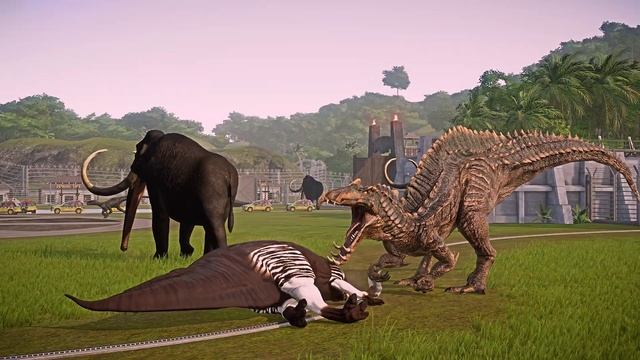 Jurassic World Evolution Dracodentitan Fighting And Hunting смотреть онлайн