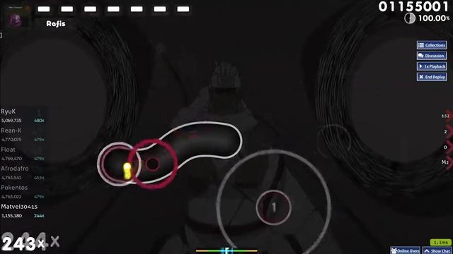 osu! | Matvei30415 | Nogizaka46 - Tsuki no Ookisa (TV Size) [Extra] 99.78% FC #347 196PP смотреть онлайн