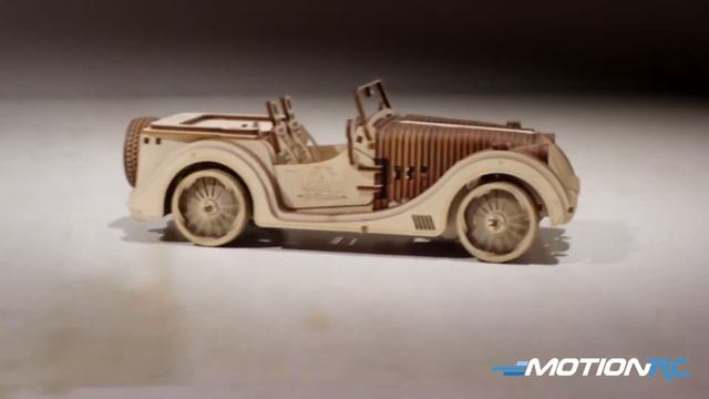 UGears Roadster VM-01 Mechanical 3D Wooden Model Kit | Motion RC смотреть онлайн