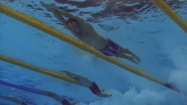 Micheal Phelps start + underwater dolphin kick 2016 Rio Olympics (underwater view) смотреть онлайн