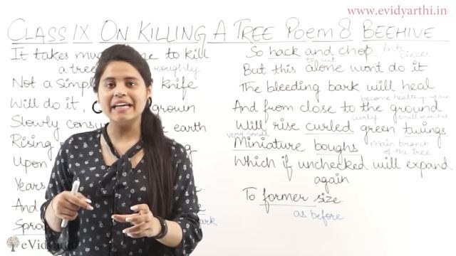 On Killing A Tree, Class 9 English Poem with Explanation (हिन्दी में) | Beehive Poems Chapter 7 смотреть онлайн