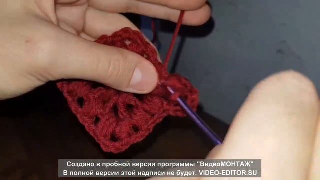 Бабушкин квадрат крючком - Самый простой способ/ Вязание смотреть онлайн