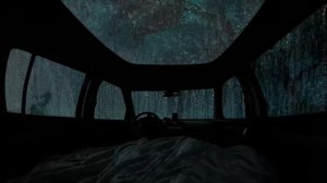 ASMR шум дождя в машине 😴 Ночь в автомобиле под звуки ливня и грозы. Звуки для отдыха и сна
