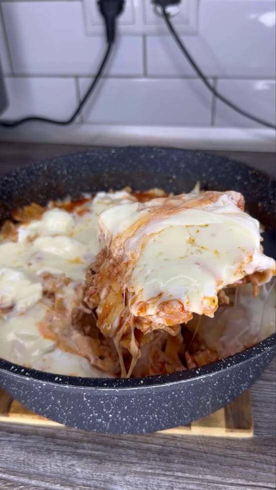 Лазанья в сковороде за 15 минут