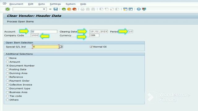 F-44 Clear Vendor Line Items In Sap
