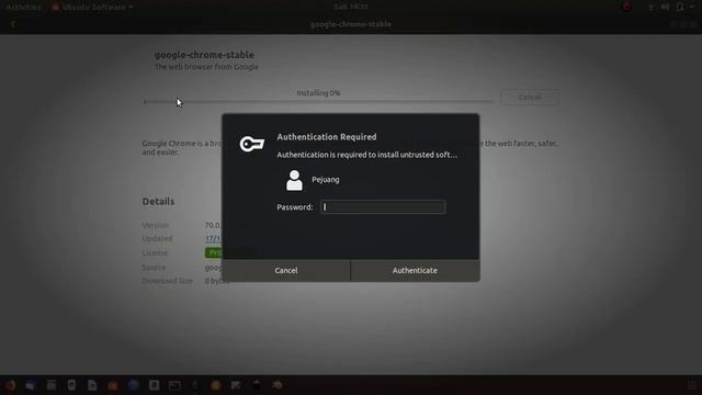 (TUTORIAL UBUNTU) CARA INSTALL CHROME DI UBUNTU смотреть онлайн