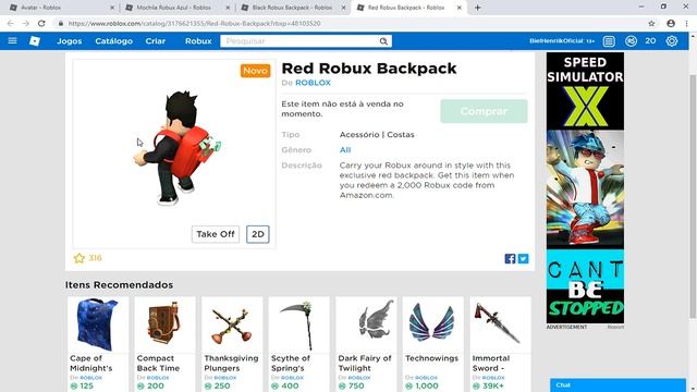 COMO CONSEGUIR A MOCHILA COM ROBUX NO ROBLOX смотреть онлайн