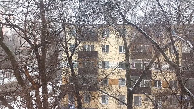 Snow fall view from my kitchen (Saransk-Russia) смотреть онлайн