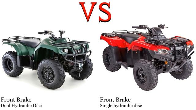 Yamaha Grizzly 350 vs Honda TRX 450 Test specification comparison смотреть онлайн