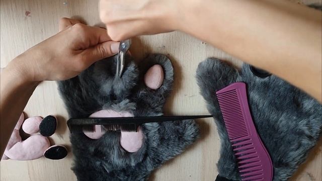 Подушечки для фурсьют-лапок, процесс  / Make Fursuit Paw Pads ✂ Irruan