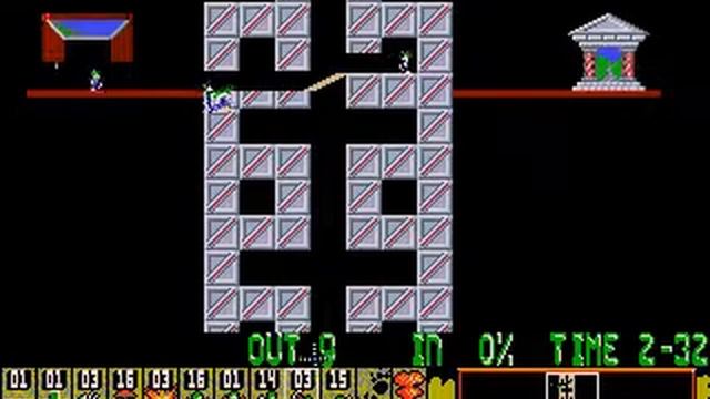 DOS Oh No! More Lemmings Crazy 16 Across The Gap смотреть онлайн