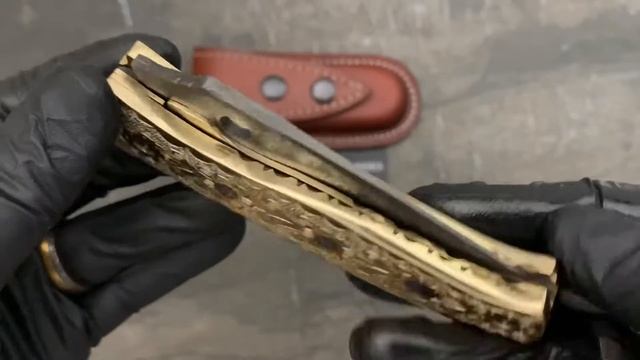 GB1638-1 DAMASCUS STEEL CUSTOM HAND ENGRAVED FOLDING/POCKET KNIFE 8.5" - GRIZZLY BLADES смотреть онлайн