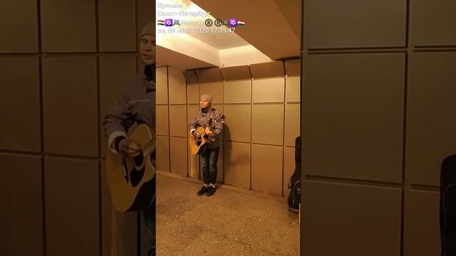 Подземный пешеходдный переход Мужчина поёт смотреть онлайн