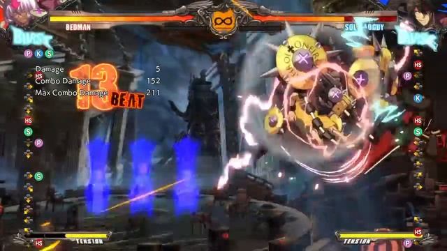 Guilty Gear Xrd -Revelator- Bedman triple mark combo смотреть онлайн