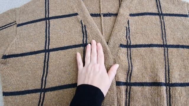 Кардиган в клетку из твида || Готовая работа || Краткий обзор || Вязание на машине смотреть онлайн