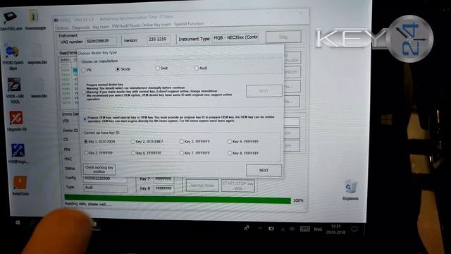 VVDI2 - Skoda Octavia 2015 MQB (keyless) смотреть онлайн
