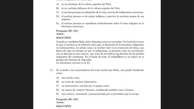Prueba de Transición de lenguaje (Competencias lectoras) - nº 7 смотреть онлайн