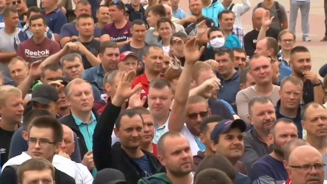 Belarus: potash miners rally against election fraud | AFP смотреть онлайн