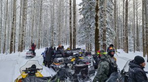 Снегоходная поездка. Отличная компания, много снега и приключений.
