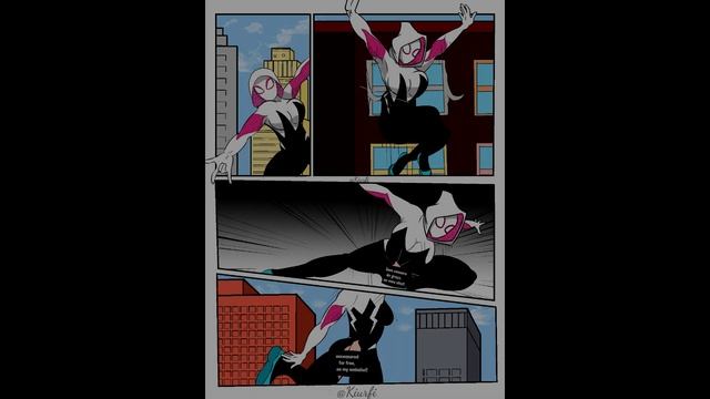 Spider-Woman (Gwen Stacy) Was Swinging Through The Streets, A Little Distracted!!  (short Comic)