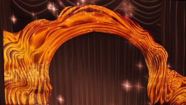 Сцена - подготовка к просмотру. Футаж сцена с золотой аркой. смотреть онлайн