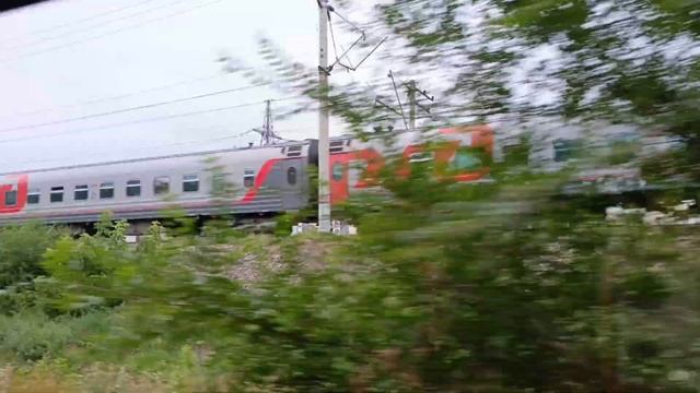 Тепловозы ТЭП70БС и ТЭП70 с п. №367,сообщением Киров-Кисловодск,отправились со ст.Волгоград-1! смотреть онлайн