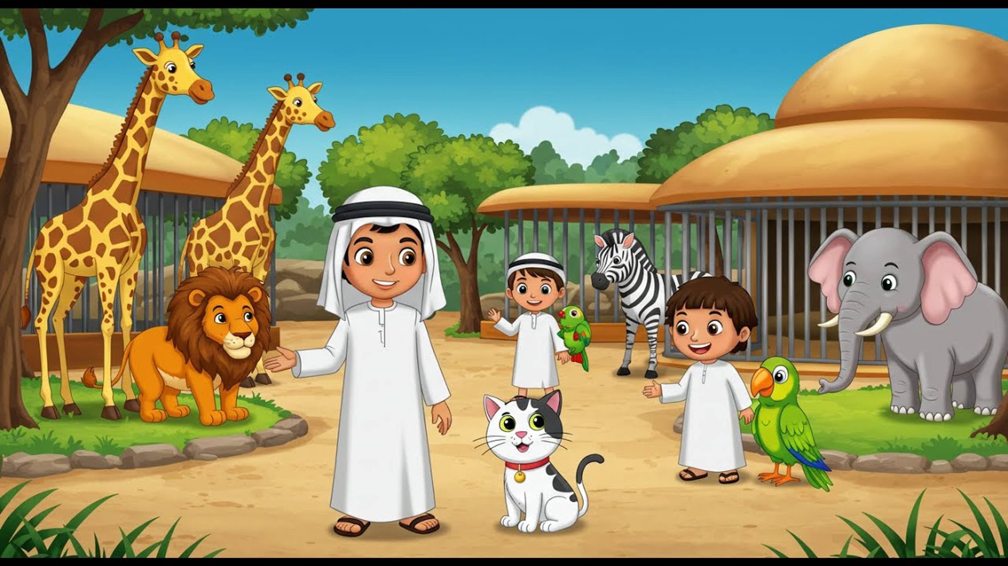 Приключения Али и его друзей" - 4 серия - "ЖИВОТНЫЕ ВОКРУГ НАС"(Изучаем арабский язык) смотреть онлайн