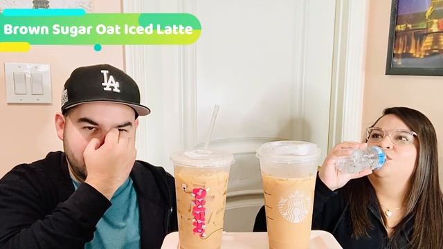 NEW Dunkin' Donuts Brown Sugar Oat Iced Latte vs Starbucks Brown Sugar Oatmilk Shaken Espresso ☕️ смотреть онлайн