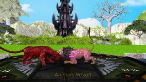 Giant Elephant Cow Gorilla vs Zombie Dinosaur vs Giant Tiger Lion Attack Cow Buffalo Baby Elephant