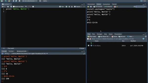 Основы работы с RStudio - Введение в язык программирования R (2024)