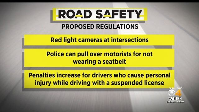 Red Light Cameras, Stopping Drivers For Not Wearing Seatbelts Featured In New Mass. Road Safety Bil смотреть онлайн