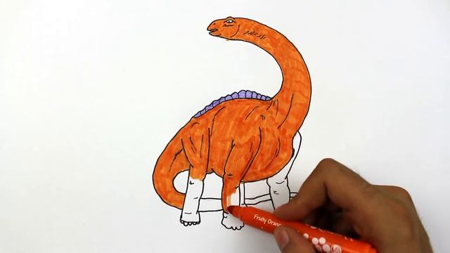 How to Draw Elasmosaur Dinosaur Coloring Pages for Kids Drawing and Coloring Pages смотреть онлайн