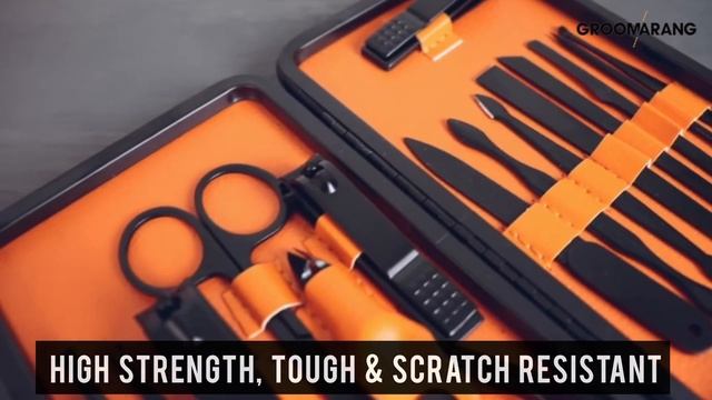 Groomarang 15pc Mens Manicure Kit Stainless Steel Corrosion Resistant Nail Clipper Grooming Set WOW смотреть онлайн