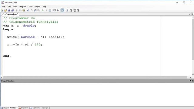 12 Trigonometrik funksiyalar - Paskal Uz