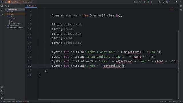 Lets code a MAD LIBS game with Java _04 смотреть онлайн