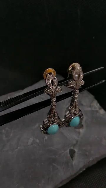 aretes oro blanco con turquesa смотреть онлайн